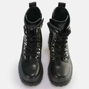 Women BUFFALO Ankle Boots^Aspha Chain Laceup Mid Ankle-Boot Vegan