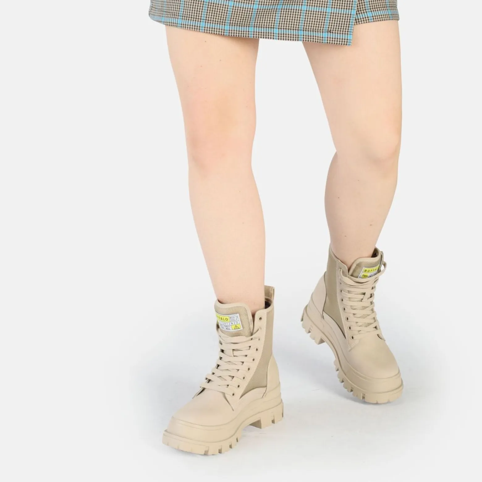 aspha_com_laceup_mid_ankleboot_vegan_1.webp Women BUFFALO Ankle Boots^Aspha Com2 Laceup Mid Ankle-Boot Vegan