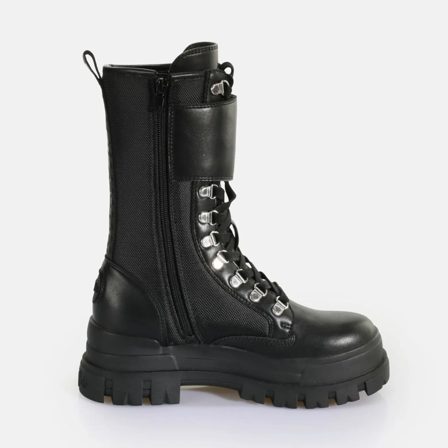 aspha_com_steel_laceup_hi__vegan_nappanylon__4.webp Women BUFFALO Vegan Shoes^Aspha Com Steel Laceup Hi - Vegan Nappa/Nylon -