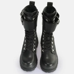 Women BUFFALO Vegan Shoes^Aspha Com Steel Laceup Hi - Vegan Nappa/Nylon -