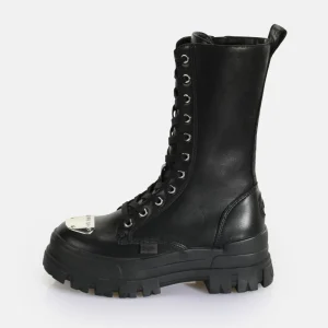 Women BUFFALO Vegan Shoes^Aspha Steel Laceup Hi Boot Vegan