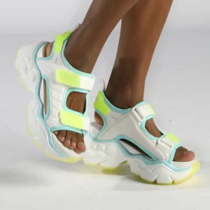 Women BUFFALO Vegan Shoes^Binary Track Platform Sandal Vegan