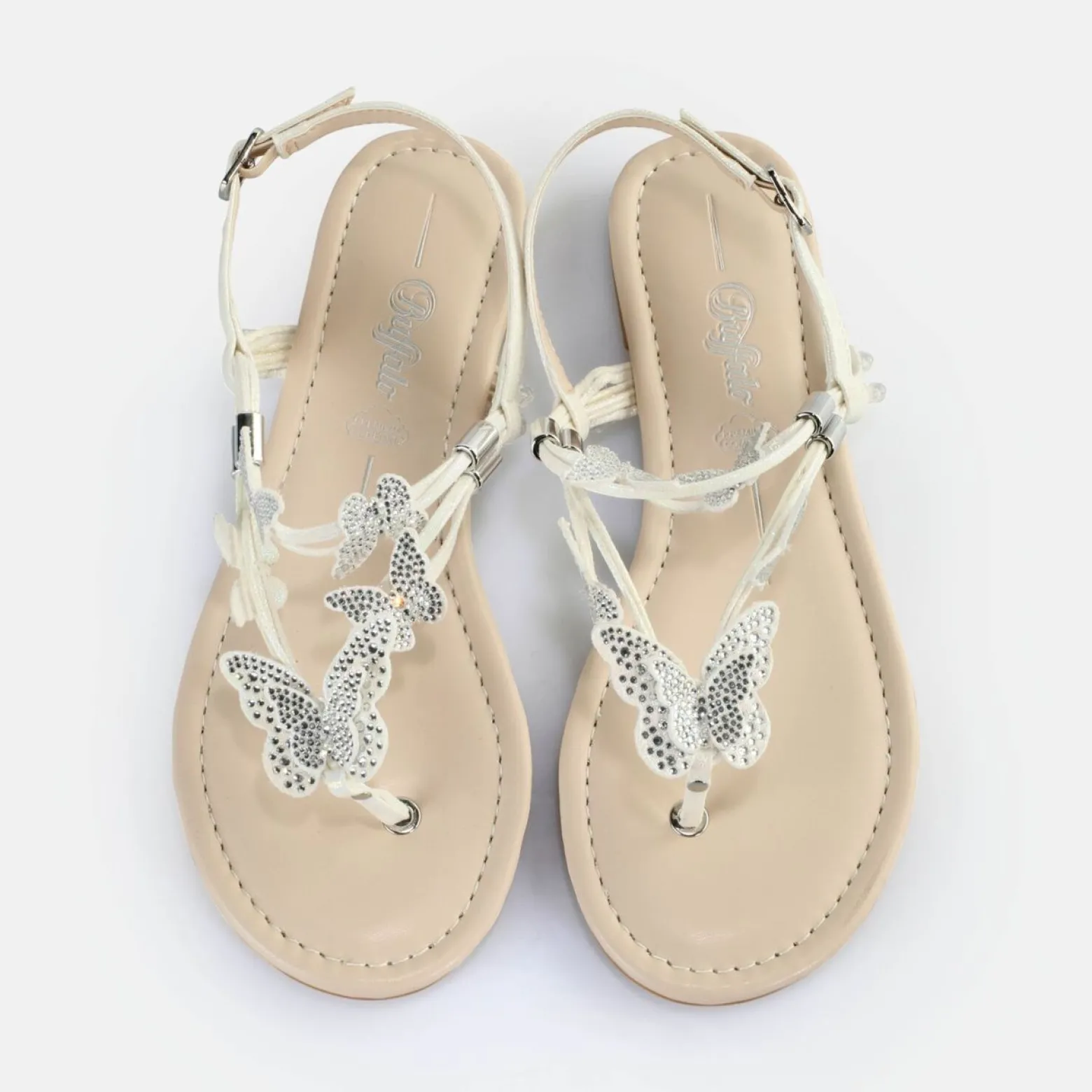 capri_sparkling_butterfly_sandals_vegan_1.webp Women BUFFALO Vegan Shoes^Capri Sparkling Butterfly Sandals Vegan