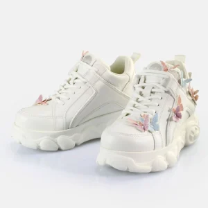 Women BUFFALO Bridal Shoes^Cld Corin Butterflies Sneakers Low Vegan