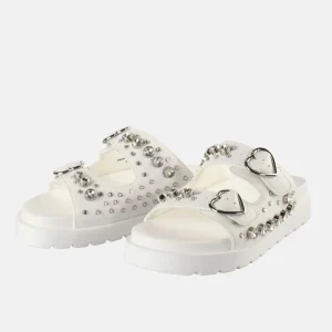 Women BUFFALO Vegan Shoes^Eve Heart Platform Slide Vegan