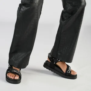Women BUFFALO Vegan Shoes^Eve Track C Platform Slide Vegan