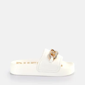 Women BUFFALO Bridal Shoes^Fabia Chain Platform Slides Vegan