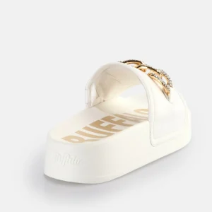 Women BUFFALO Bridal Shoes^Fabia Chain Platform Slides Vegan