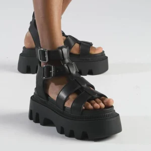 Women BUFFALO Vegan Shoes^Flora On Fisher Platform Sandals Vegan
