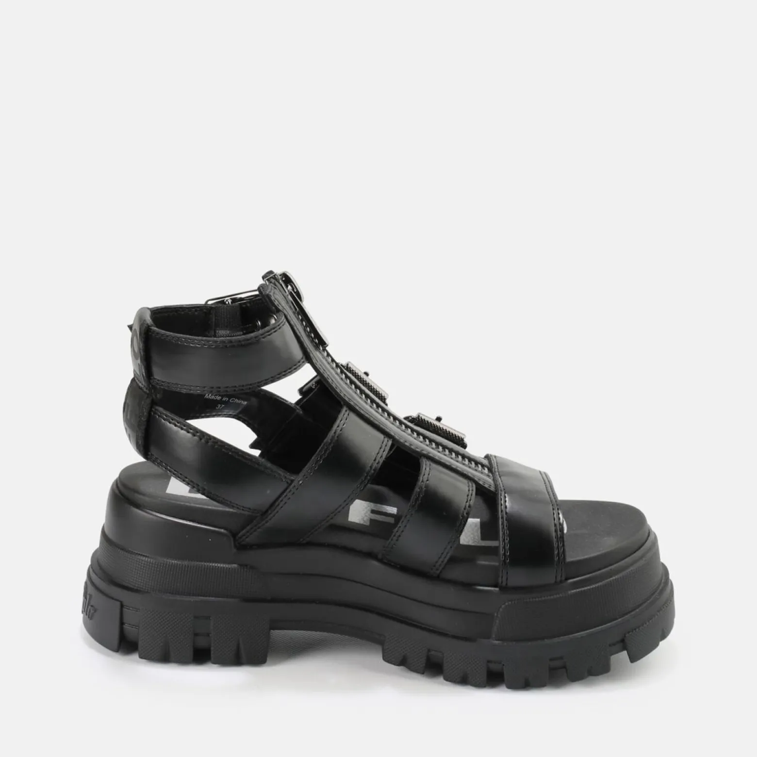 gld_zip_platform_sandals_vegan_6.webp Women BUFFALO Vegan Shoes^Gld Zip Platform Sandals Vegan