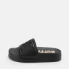 Women BUFFALO Vegan Shoes^Lake Quilt Platform Sandals Vegan