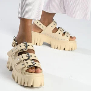Women BUFFALO Vegan Shoes^Lion Hard Platform Sandals Vegan