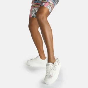 Women BUFFALO Bridal Shoes^Paired Butterflies Sneaker Low Vegan