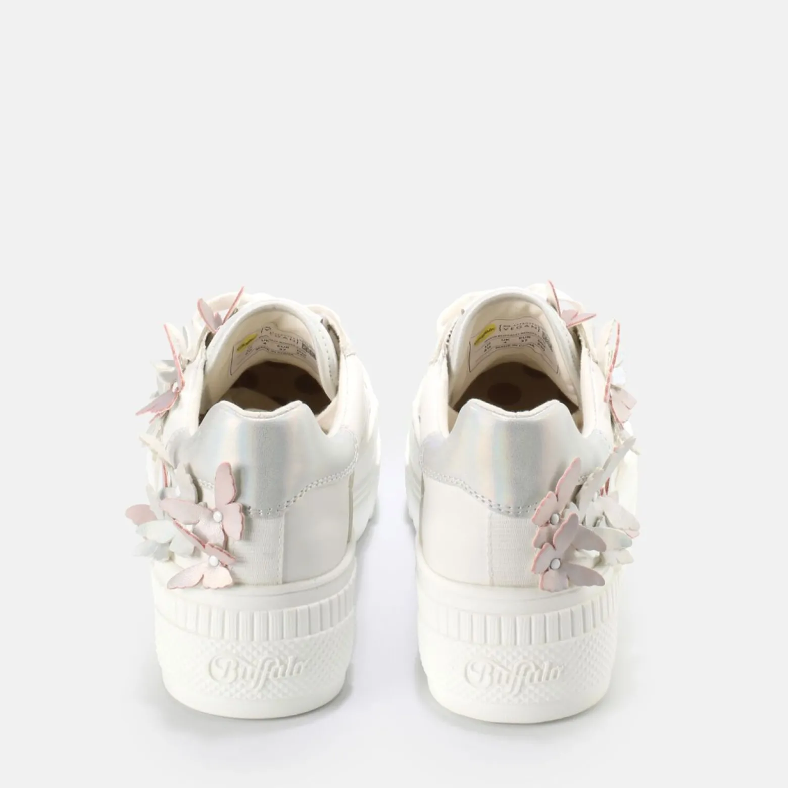 paired_butterflies_sneaker_low_vegan_4.webp Women BUFFALO Bridal Shoes^Paired Butterflies Sneaker Low Vegan