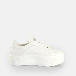 Women BUFFALO Bridal Shoes^Paired Dove Sneakers Low Vegan