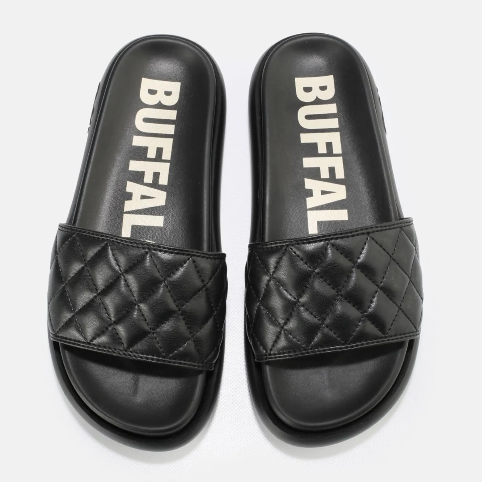 rey_quilt_slide_vegan_1.webp Women BUFFALO Vegan Shoes^Rey Quilt Slide Vegan